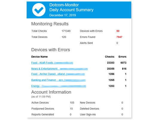 account summary