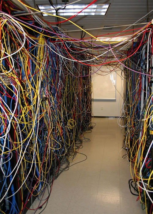 Server Room Wiring Mess - Rat's Nest