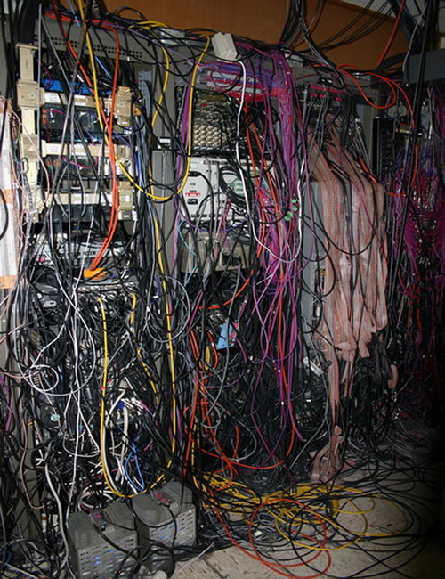 Horrible Server Room Cabling