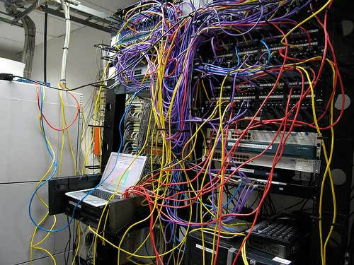 Server Room Wiring Rats Nest