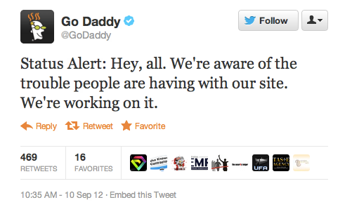 GoDaddy DNS Outage GoDaddy DNS Outage