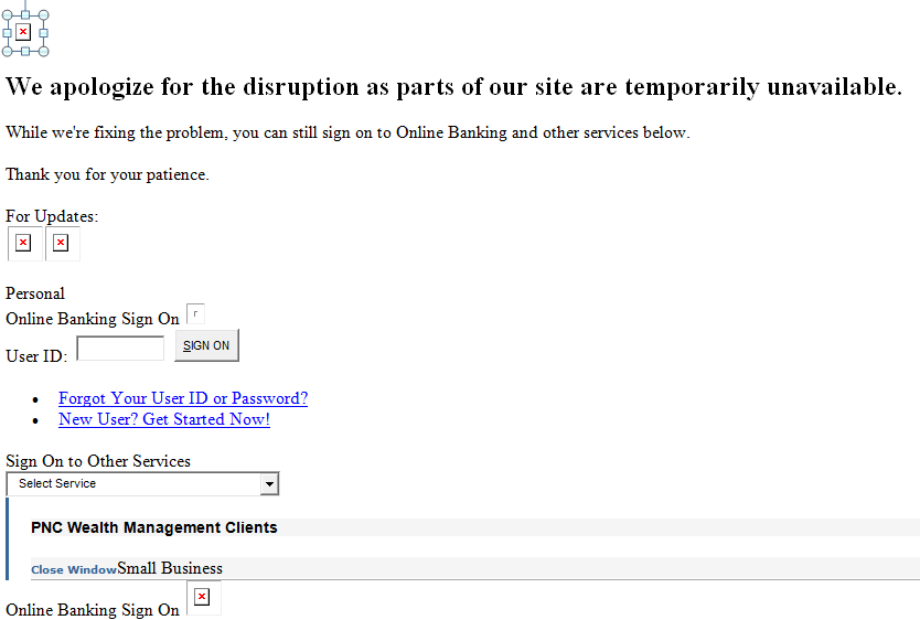PNC Outage Site Outage PNC Website Down