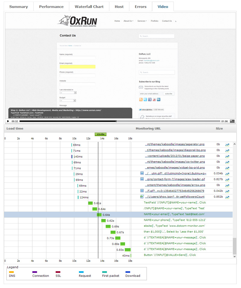 Website Monitoring Video Capture Website Monitoring Video Capture