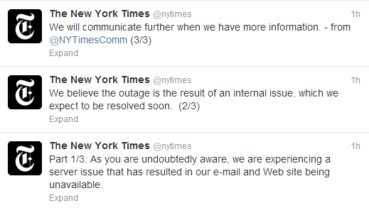 New York Times Website Down New York Times Website Down