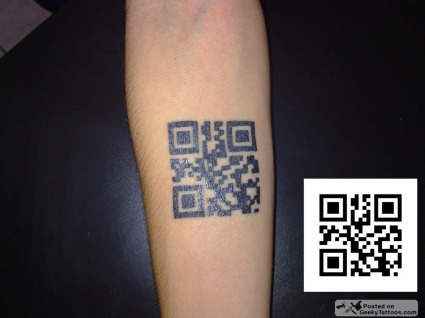 Tatuagem web de QR Code