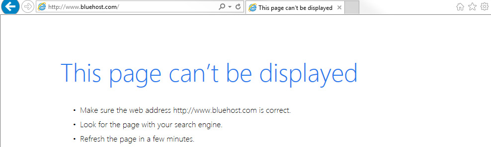 Bluehost Down