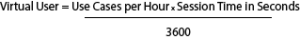 Virtual User Calculation