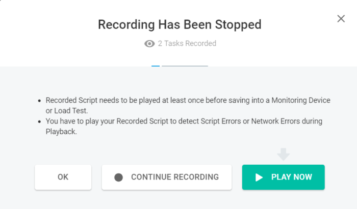 Recording has been stopped