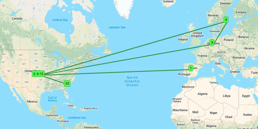 Traceroute map view