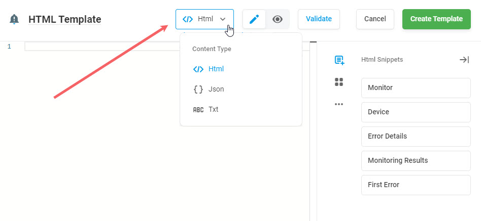 Alert Template: Setup and Configuration (Text & HTML & JSON)