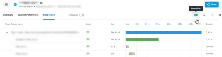 Load Test Session Details