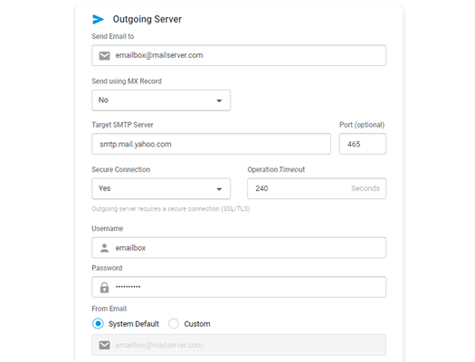 round trip email monitoring outgoing server