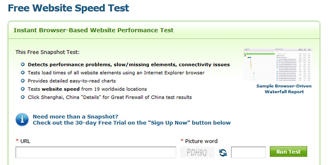 Free Website Performance Test