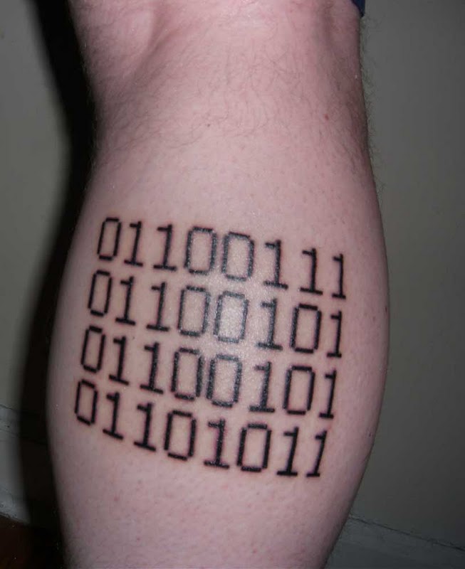 Бинарный код татуировки