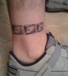 Ctrl Alt Del Tatouage