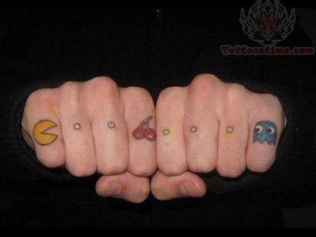 Pacman Knucks Tatouage