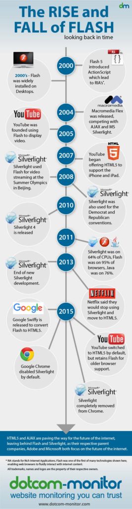 Rise and Fall of Flash Infographic The End